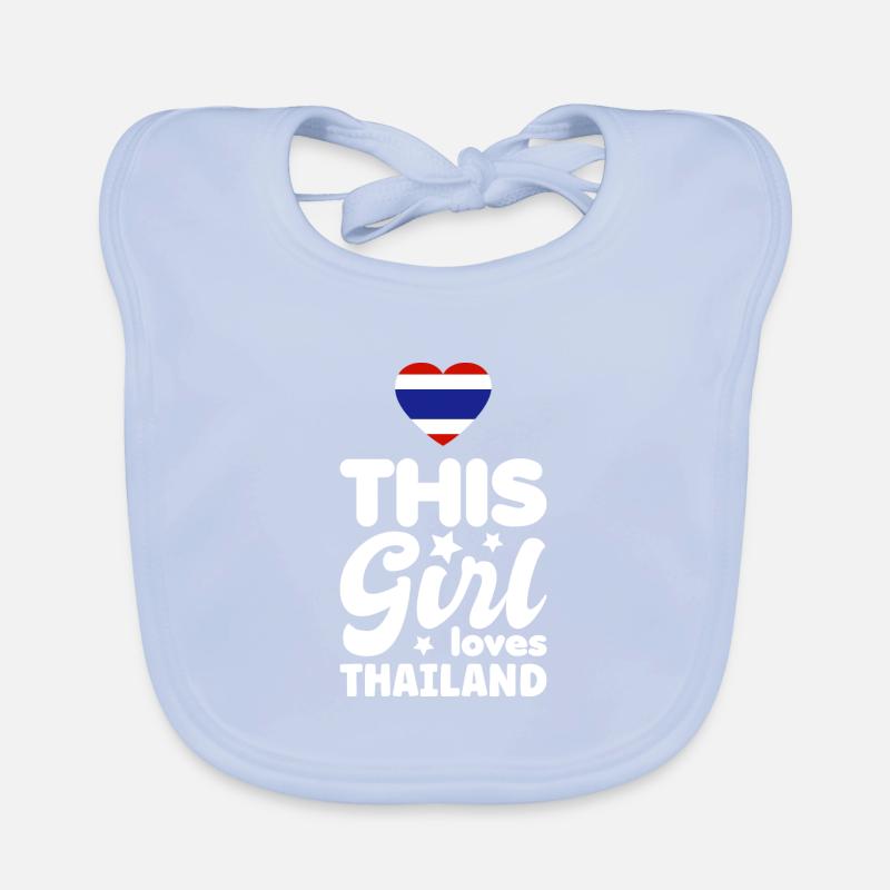 Thaïlande Drapeau Thaïlandais Drapeau utilisé Look Bavoir bio Bébé