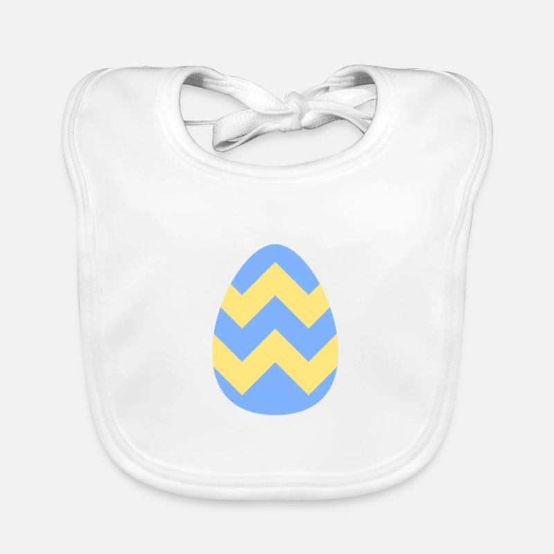Oeuf de Pâques avec des chevrons Bavoir bio Bébé
