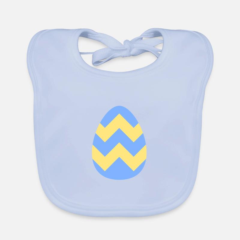 Easter egg with chevrons Organic Baby Bibs
