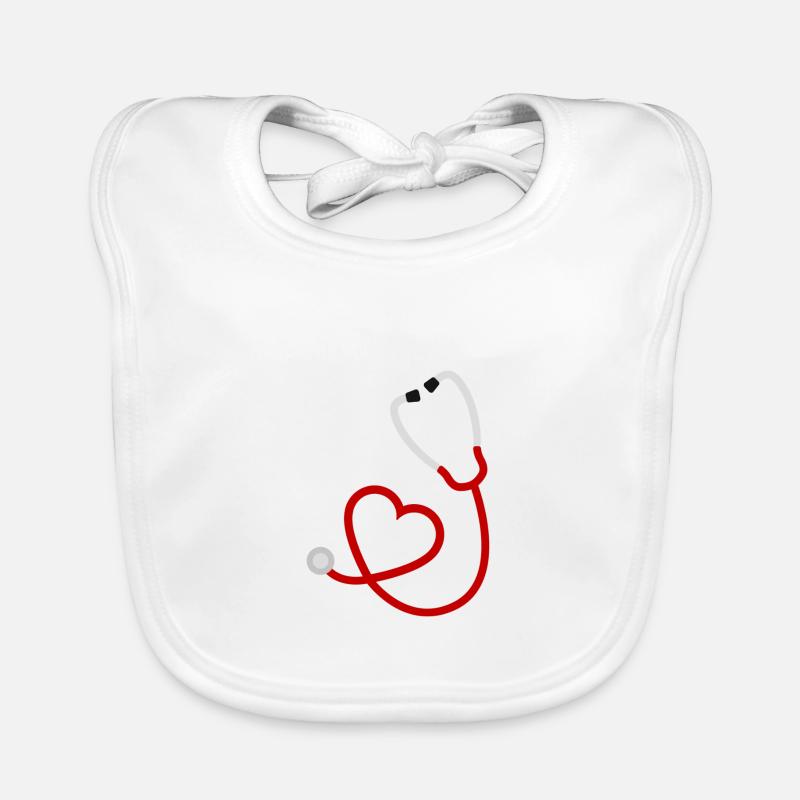 Stéthoscope j'aime la médecine Bavoir bio Bébé
