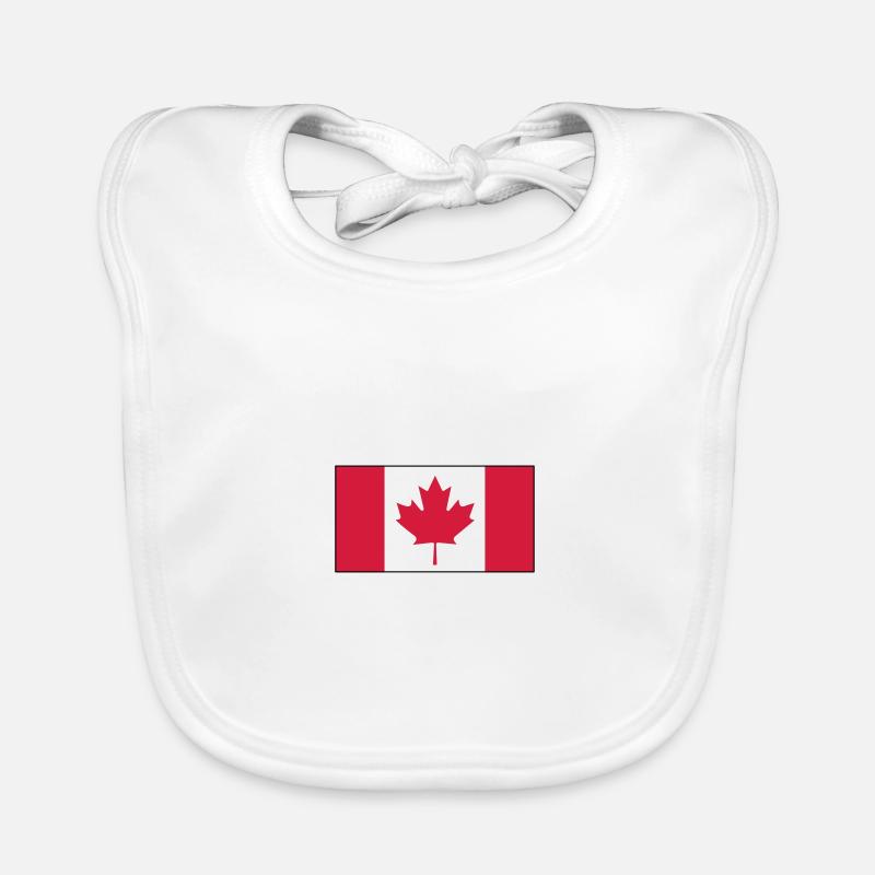 Kanada Flagge - Baby Bio-Lätzchen - Weiß