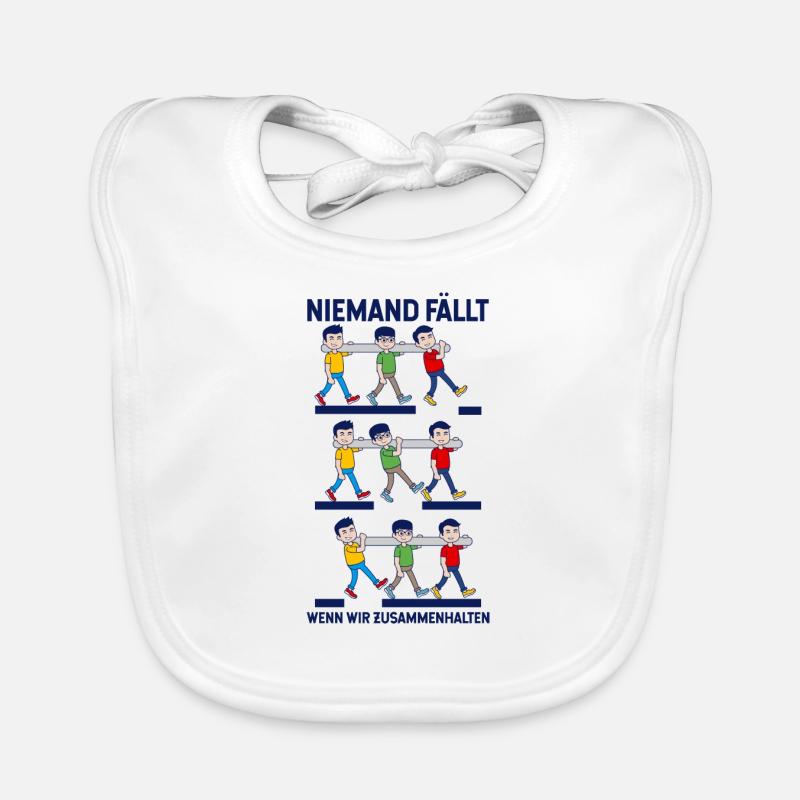 Teamarbeit Teamwork Gruppenarbeit Teamfähig Spruch Baby Bio-Lätzchen
