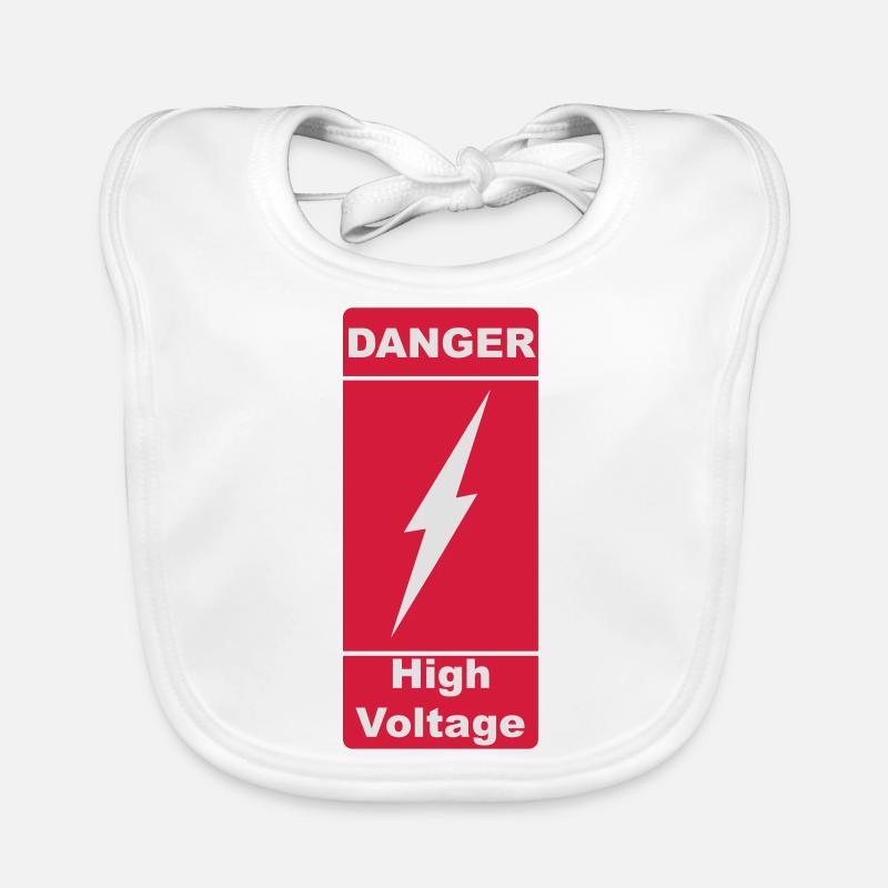 Danger High Voltage 2c Baby Bio-Lätzchen