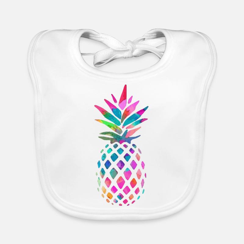 Regenbogen Ananas Baby Bio-Lätzchen