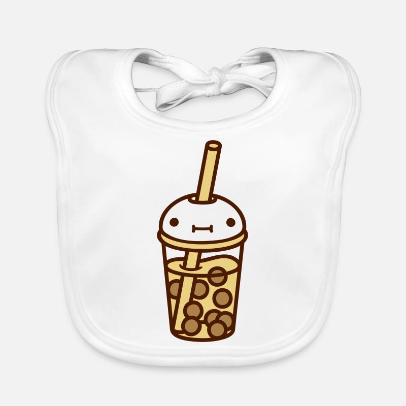 Face Bubble Tea Comic Bavoir bio Bébé