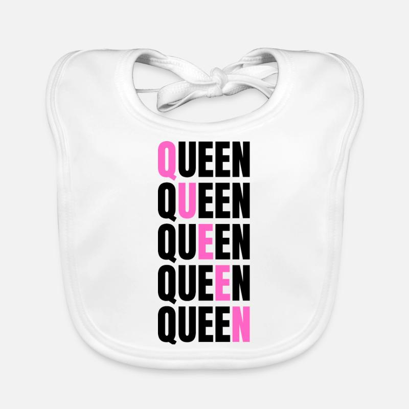 Queen - Baby Bio-Lätzchen - Weiß