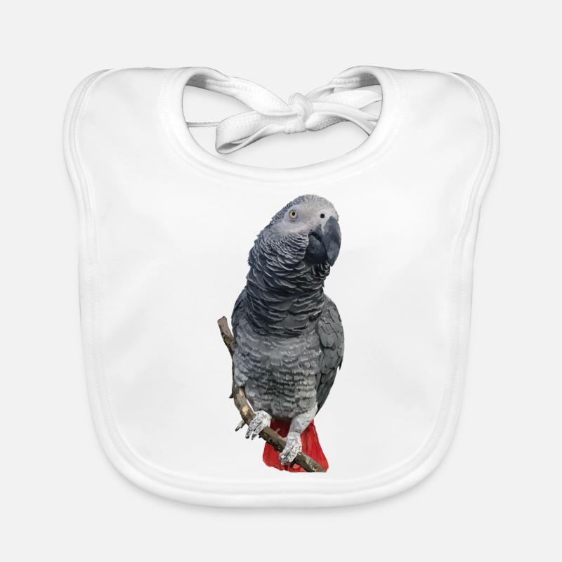Perroquet gris Bavoir bio Bébé