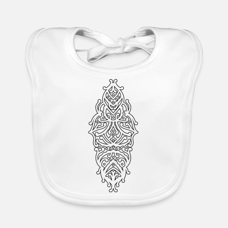 Mandala - Bavoir bio Bébé - blanc