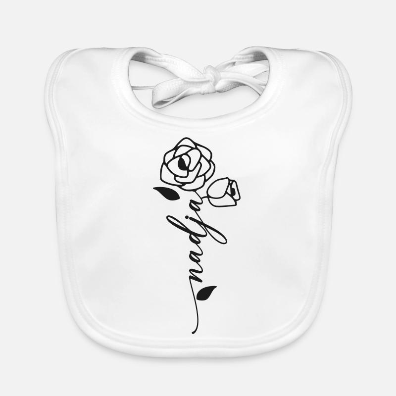 Nadja Last Name First Name Name Flower Organic Baby Bibs