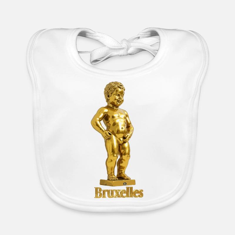 Manneken Pis de Bruxelles en oder Baby Bio-Lätzchen