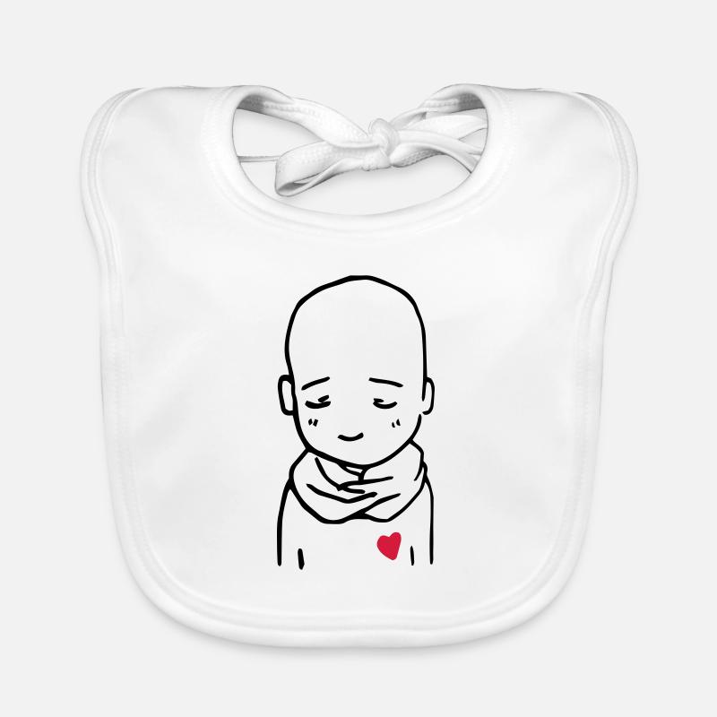 Schüchterner Junge Baby Bio-Lätzchen
