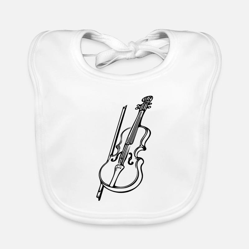 Violon antique avec archet de violon Bavoir bio Bébé