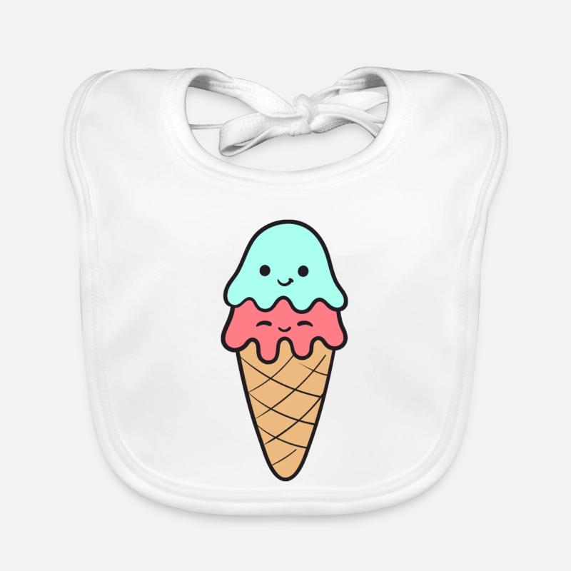 Crème glacée Crème glacée Bavoir bio Bébé