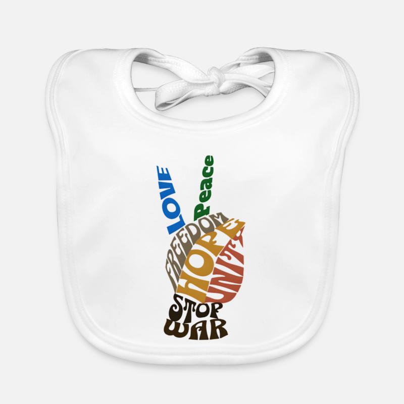 Vibrating Message Freedom Design Organic Baby Bibs