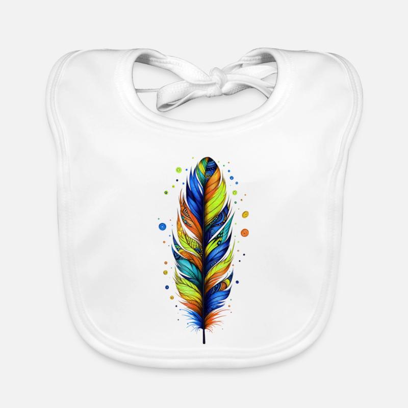 Plume - Bavoir bio Bébé - blanc