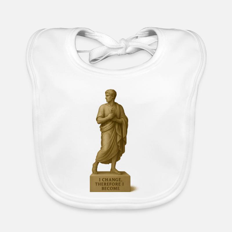Classical Philosophy Sculpture Organic Baby Bibs