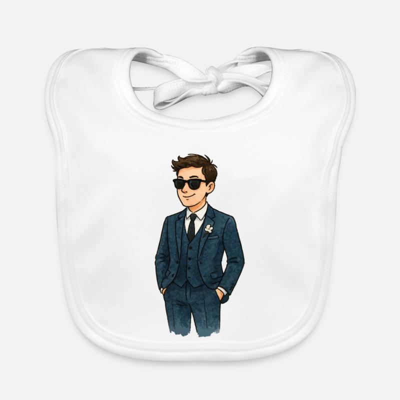Bräutigam Bachelor Baby Bio-Lätzchen