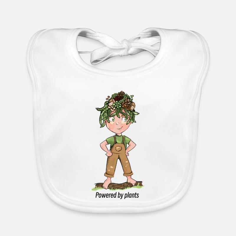 Powered by Plants - Baby Bio-Lätzchen - Weiß