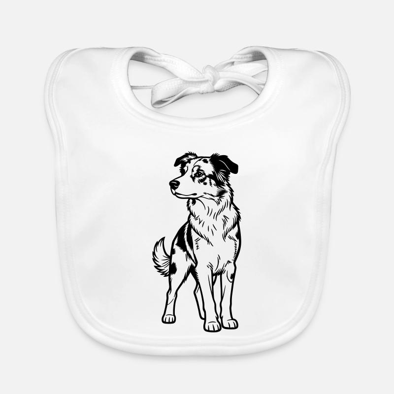 Australischer Schäferhund Baby Bio-Lätzchen