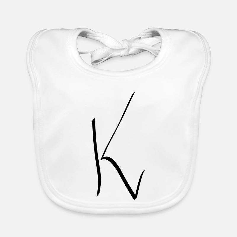 Letter K Organic Baby Bibs