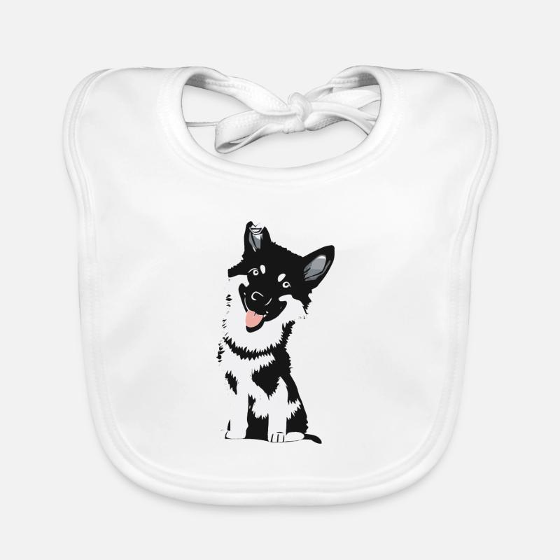 Mignon bébé Husky Dog Bavoir bio Bébé