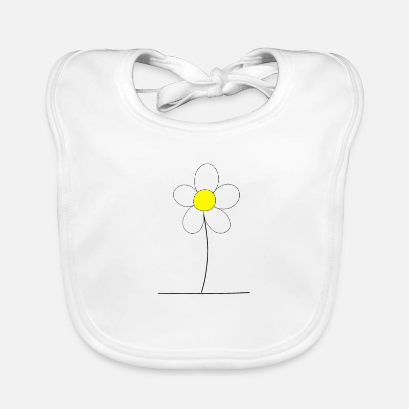 Süßes Gänseblümchen - Baby Bio-Lätzchen - Weiß