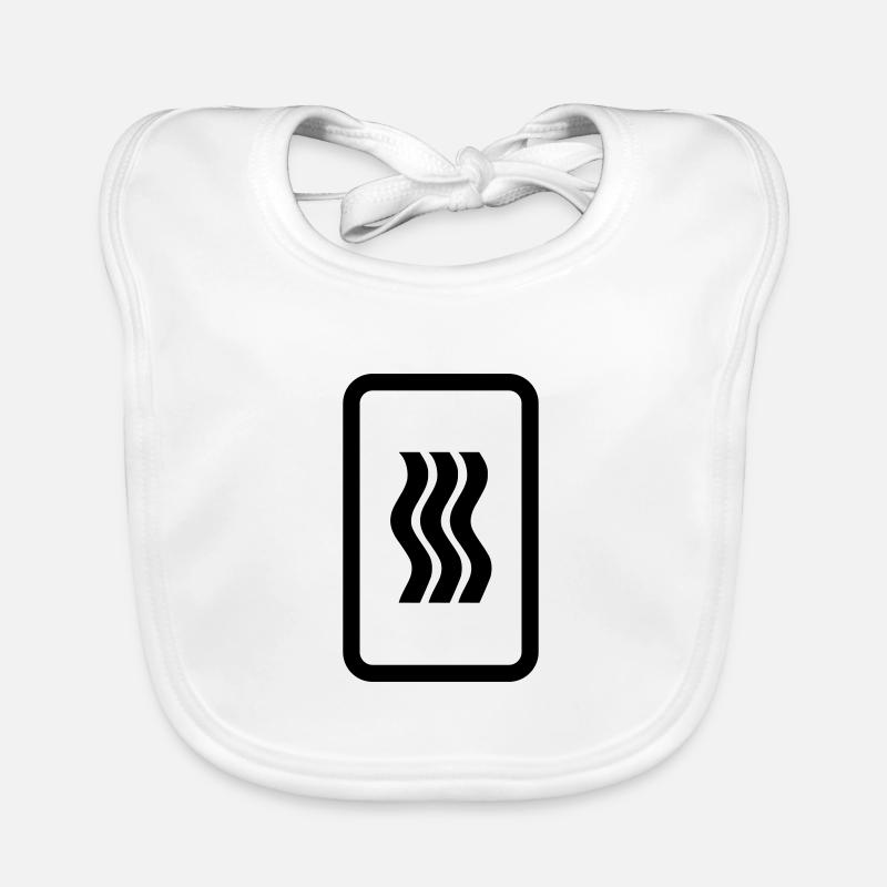 Zener Card | 3 Vertical Wavy Lines Organic Baby Bibs
