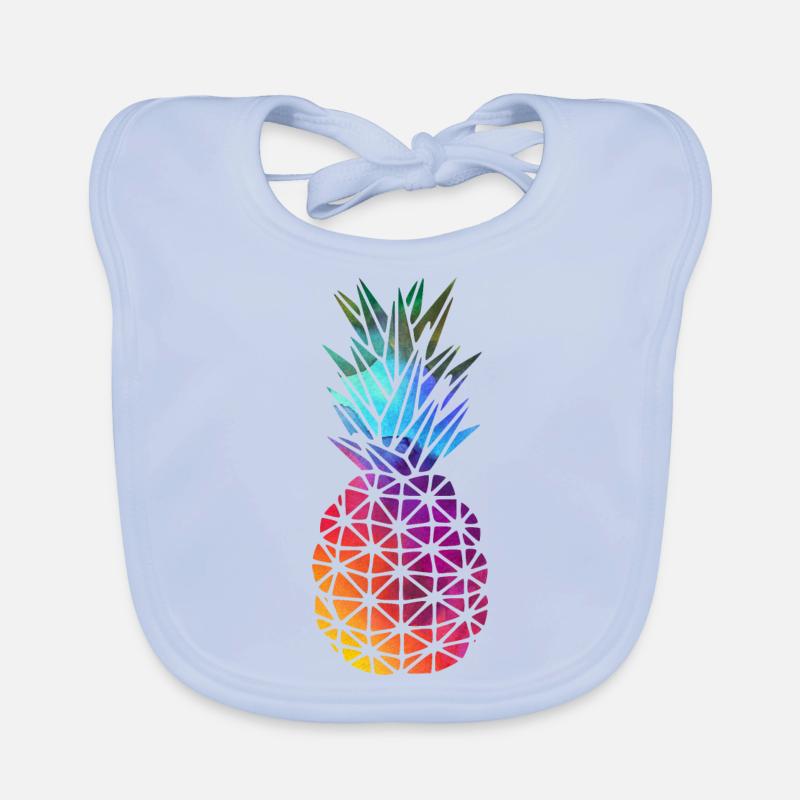Regenbogen Ananas Baby Bio-Lätzchen