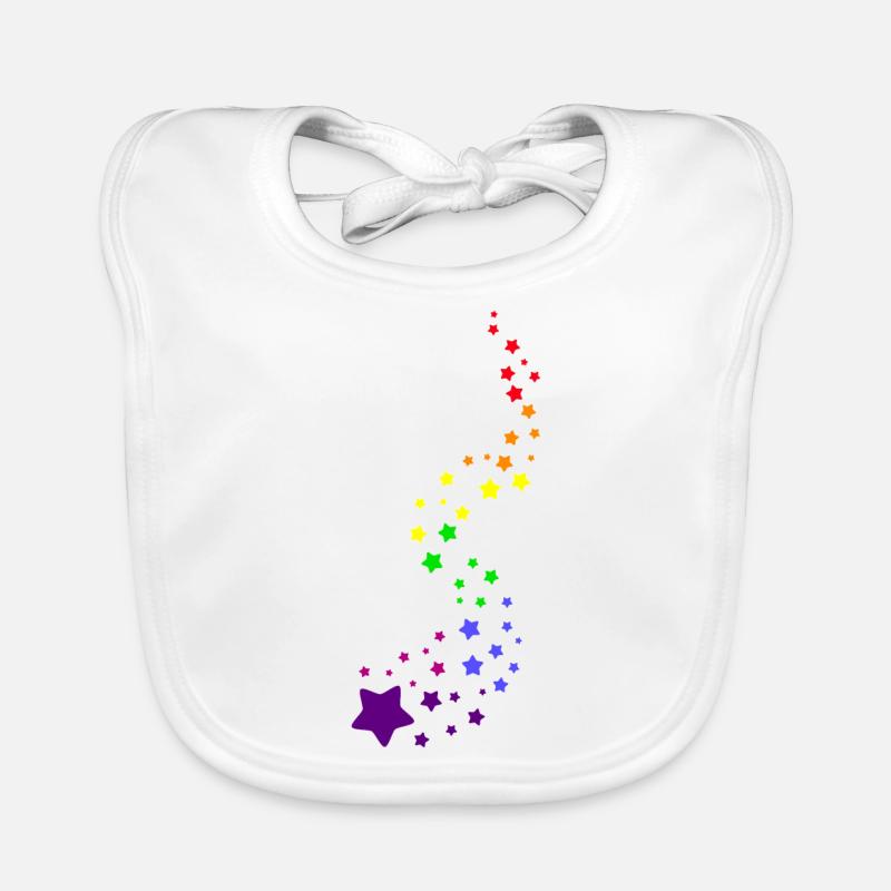 Regenbogen Sterne Bunt LGBT LGBTQ Baby Bio-Lätzchen
