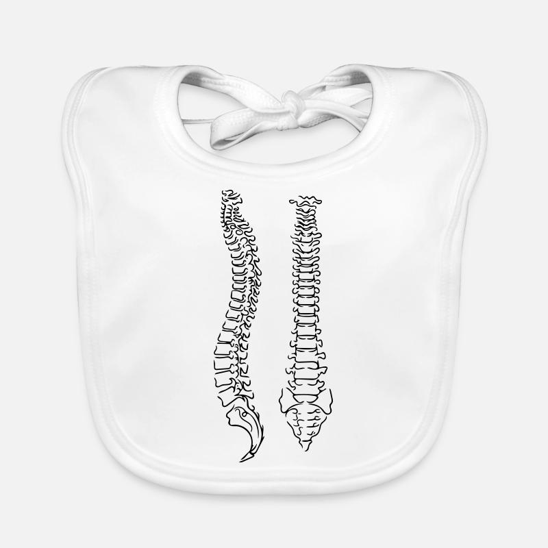 Wirbelsäule Line Art - Minimalistisch Baby Bio-Lätzchen