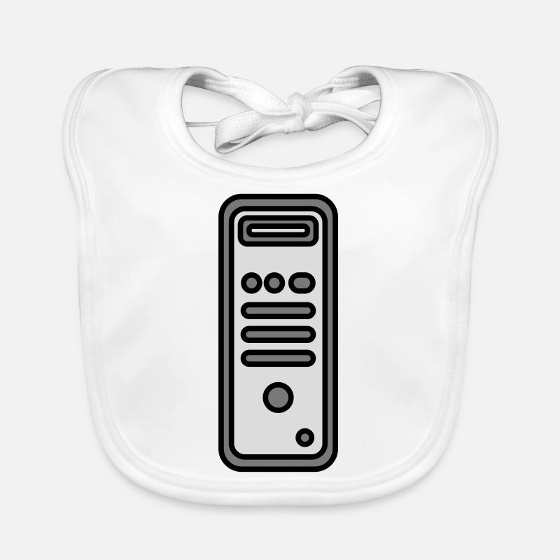 Chassis Computer Tower Icon Organic Baby Bibs