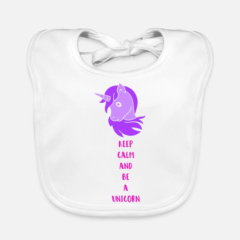 unicorn keep calm Baby Bio-Lätzchen