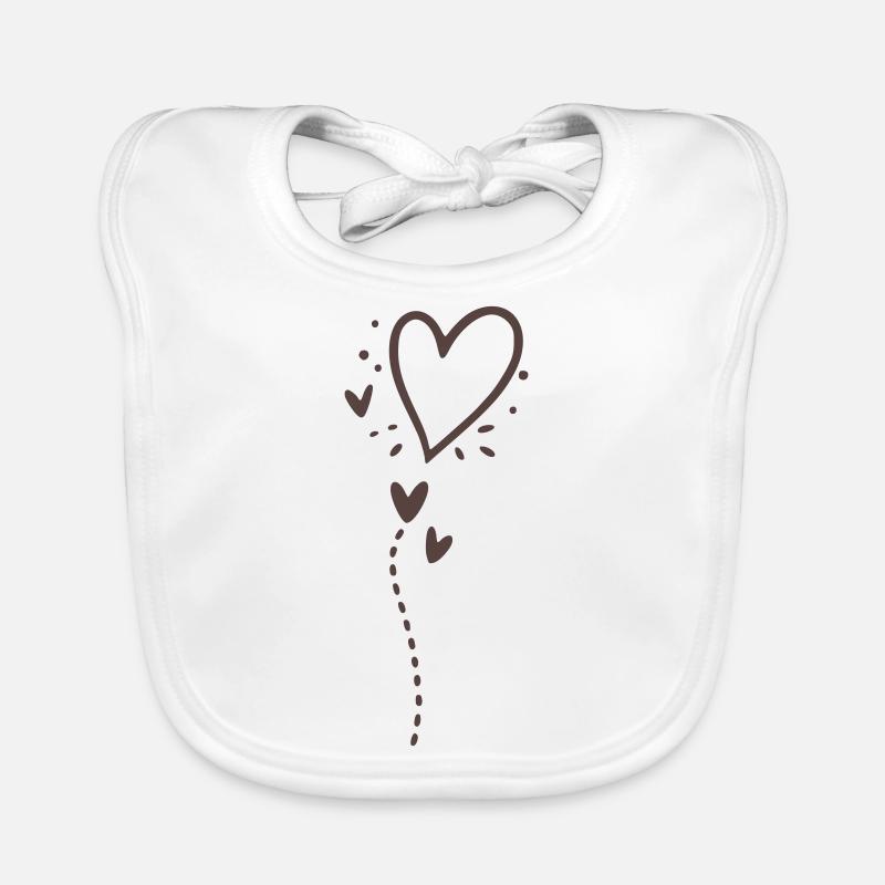 Heart Balloon Organic Baby Bibs