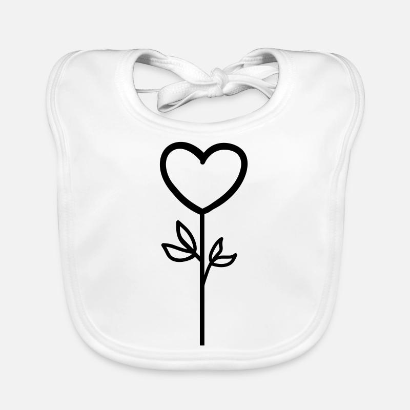 Pink Flower Organic Baby Bibs