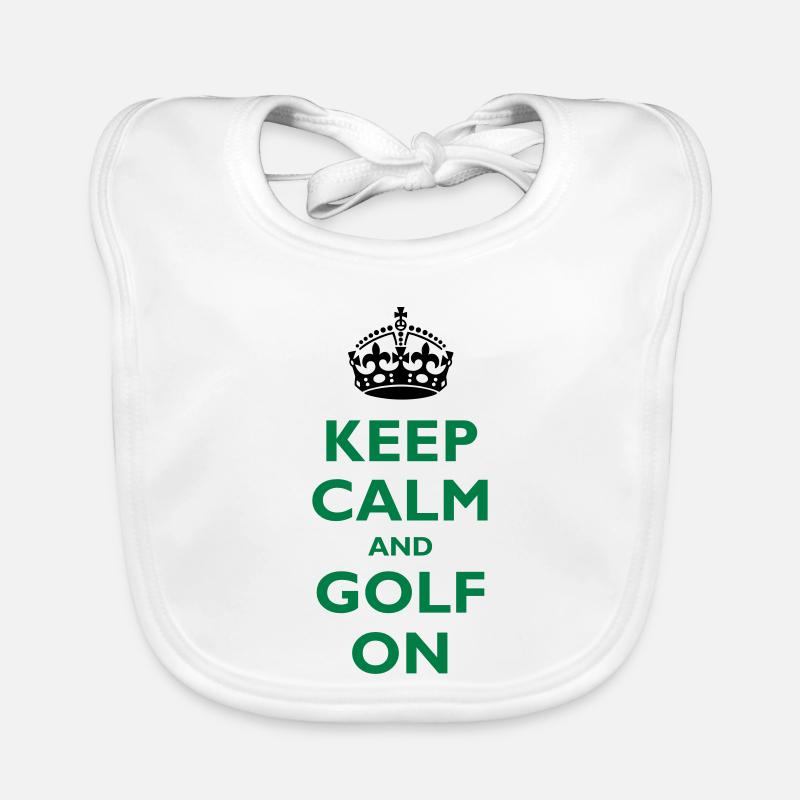Keep calm and golf on Baby Bio-Lätzchen