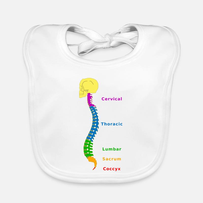 Wirbelsäule Spine Physio Organic Baby Bibs