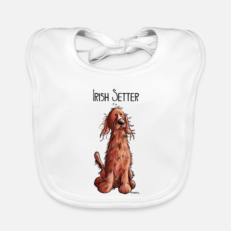 Fröhlicher Irish Setter Baby Bio-Lätzchen