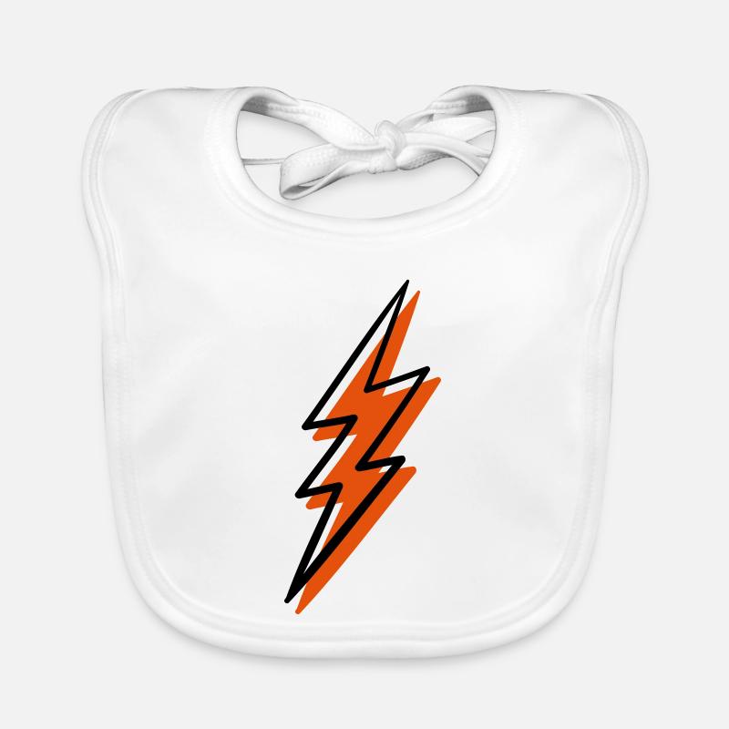 Spiral Fire Lightning Organic Baby Bibs