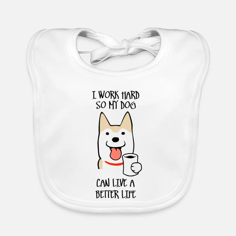I work hard Organic Baby Bibs