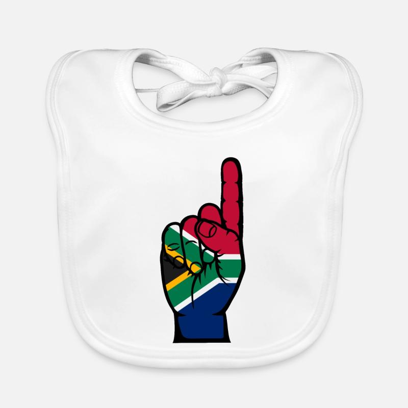 Drapeau numéro 1 de l’Afrique du Sud Bavoir bio Bébé