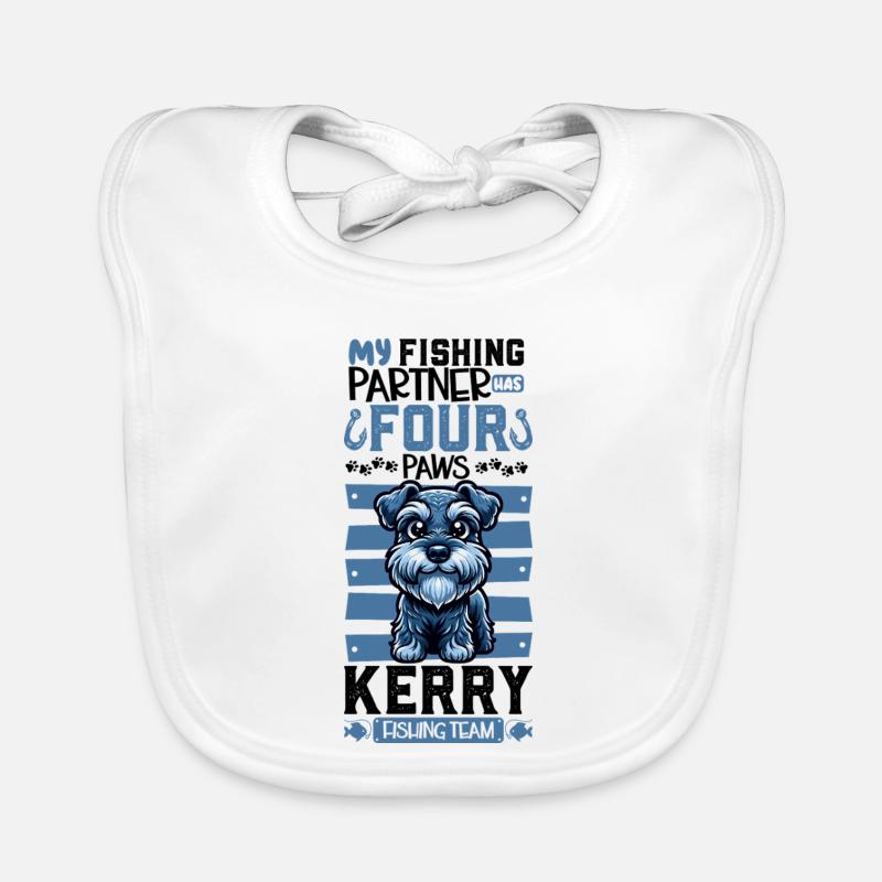 Pêche et Kerry Blue Terrier Bavoir bio Bébé