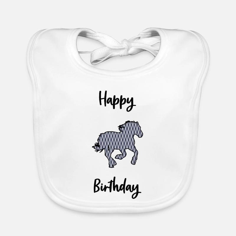 Galloping Horse Silhouette Organic Baby Bibs