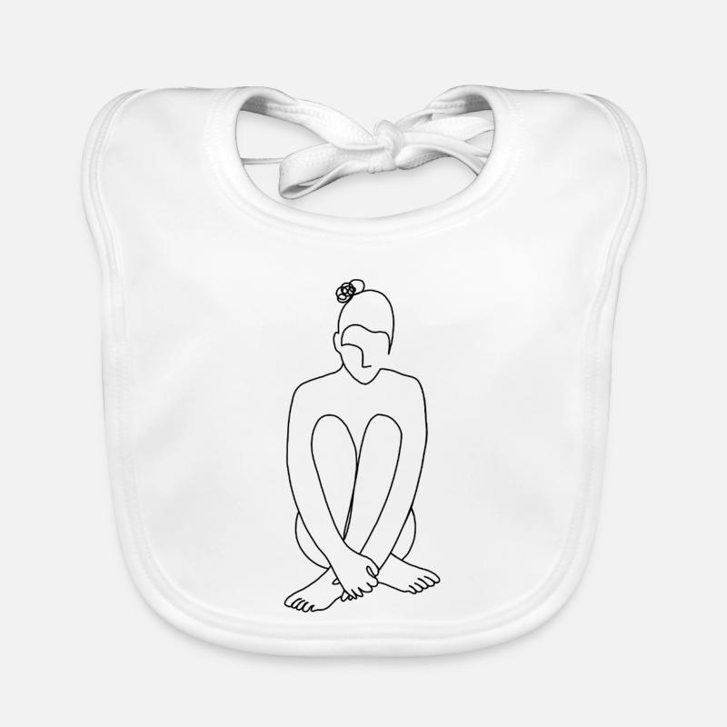 Dedans - Bavoir bio Bébé - blanc
