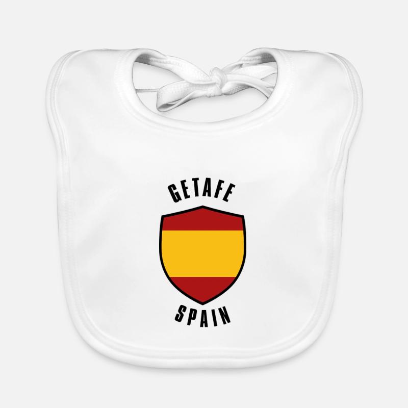 Getafe Spain Shield Emblem Organic Baby Bibs