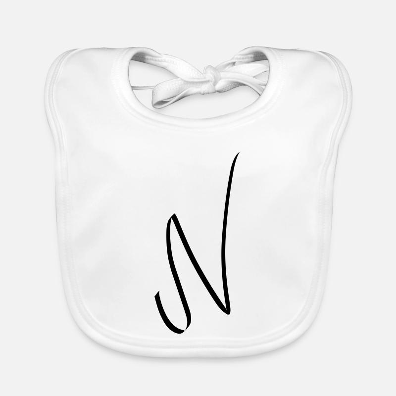 Letter N Organic Baby Bibs