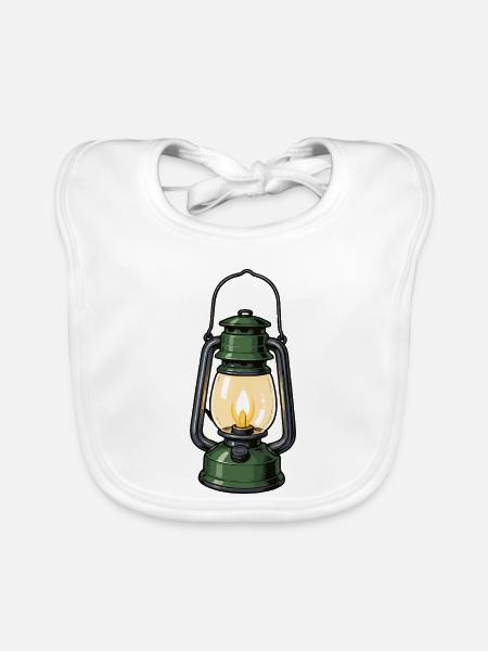 lampe - Baby Bio-Lätzchen - Weiß - Vorne