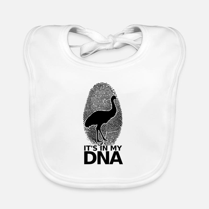 Ostrich Emu Retro Ratite Dromaius Australia Organic Baby Bibs