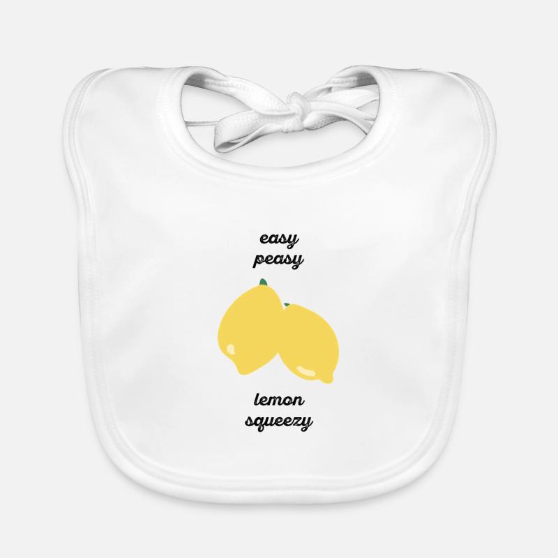 Easy Peasy Lemon Squeezy - Idée cadeau - Cadeau Bavoir bio Bébé