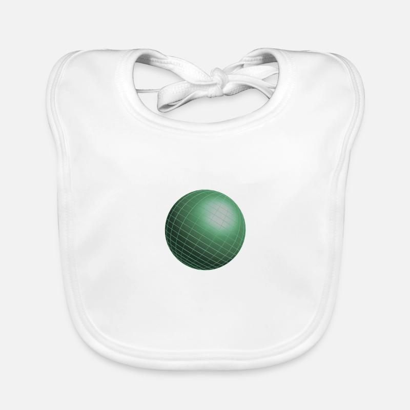 Sphere icon earth idea gift - Organic Baby Bibs - white