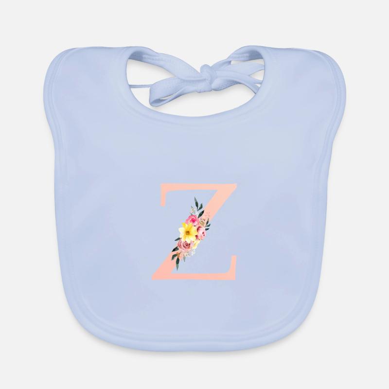 Z Monogramm Floral Baby Bio-Lätzchen